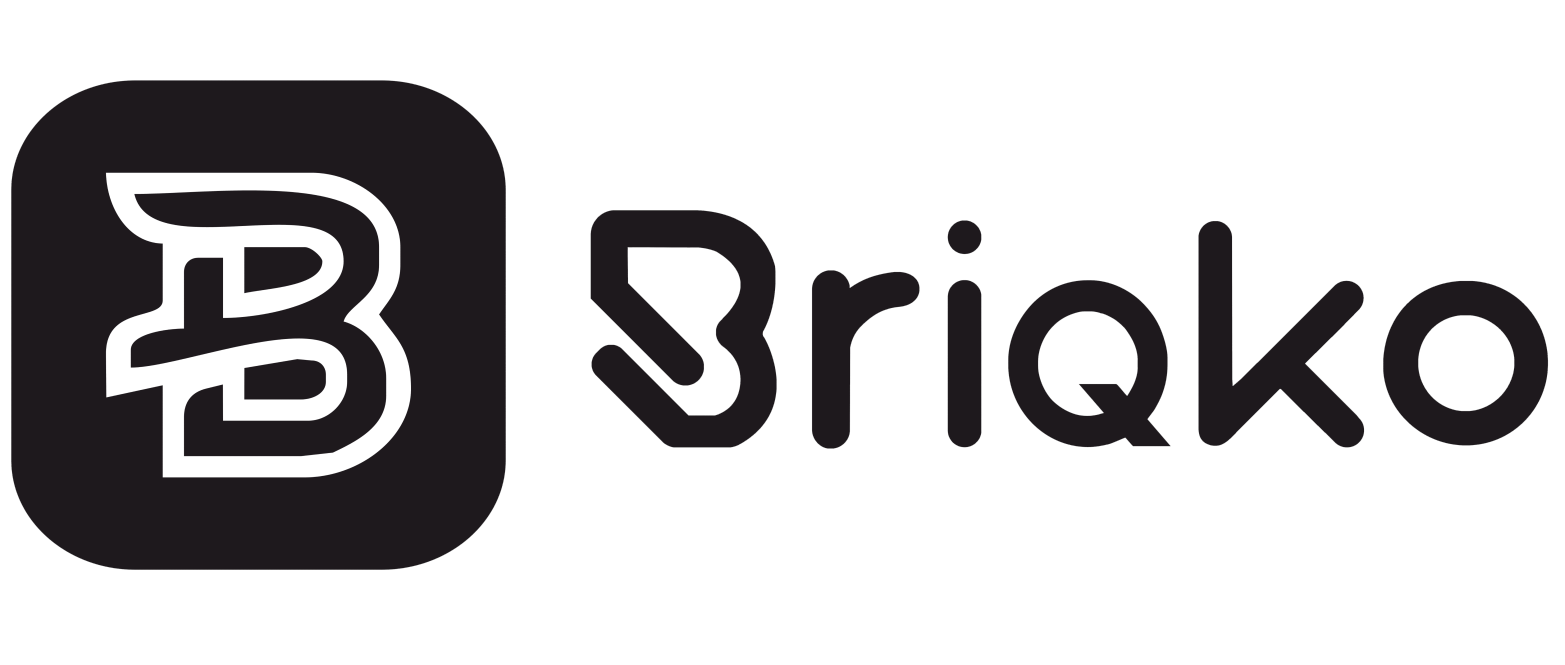 Briqko black logo