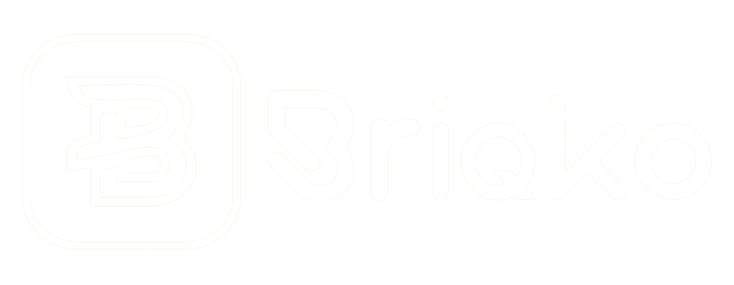 Briqko white logo image